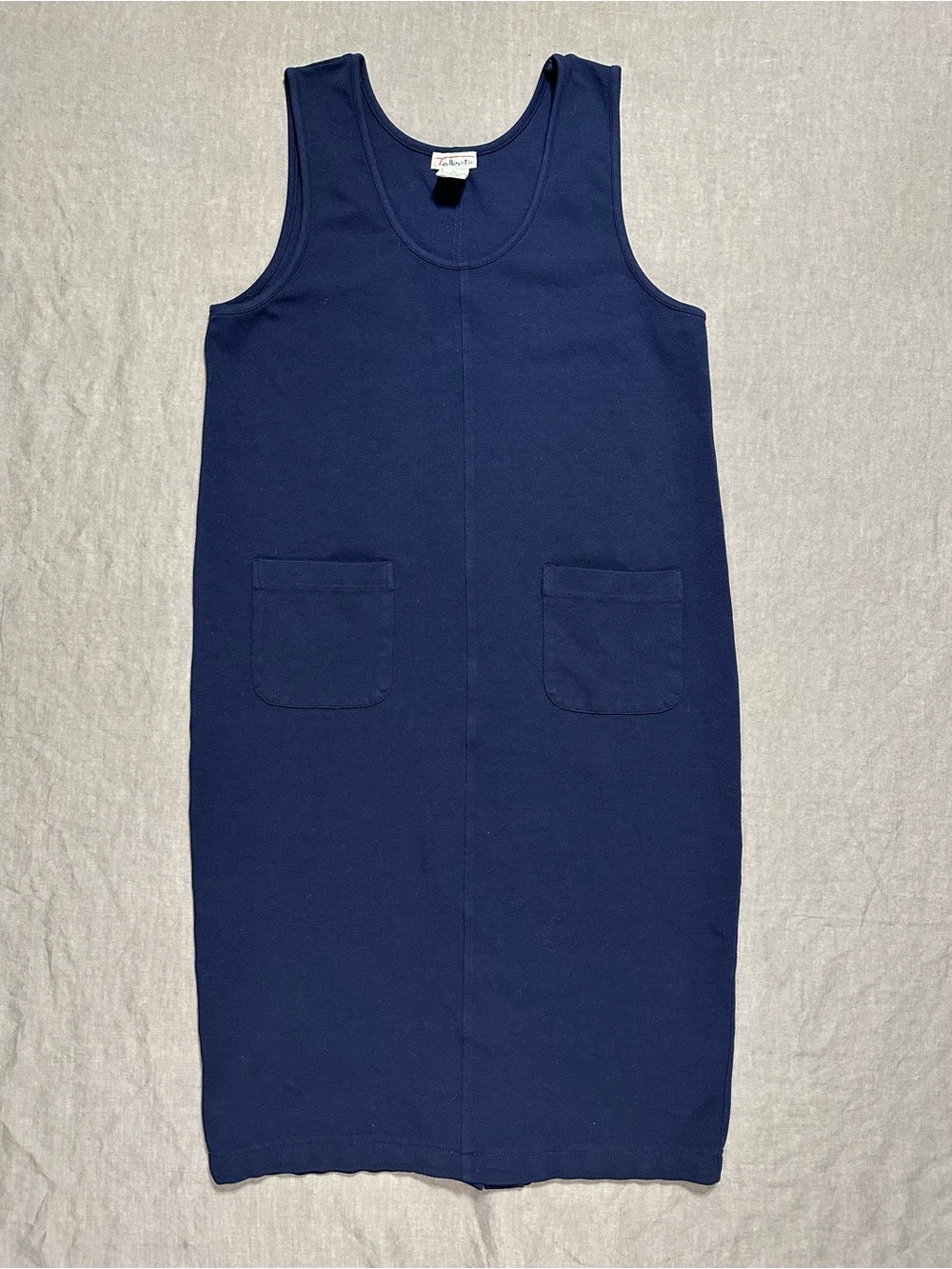 Talbots Navy Sleeveless Midi Tank Dress with Pockets